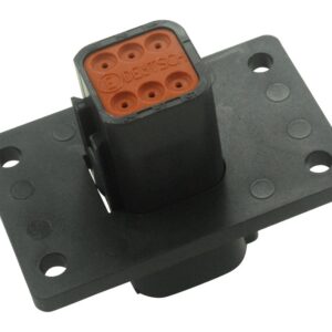 <div class="api-description">The DT046P-CL06 is a 6-way flanged sealed Receptacle Housing with black seals. This DT series connector housing requires a secondary contact lock.</div><br><div class="product-description">RECEPT