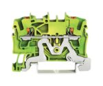 <div class="api-description">The 2202-1207 from Wago is a ground / earth 2 Conductor 35mm through terminal block with push in cage clamp and push button.  The new designed replaces the conventional 35mm screw terminal blocks making installation quick and easy.</div><br><div class="product-description">TERMINAL BLOCK
