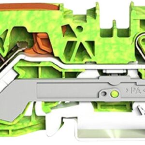 <div class="api-description">The 2110-1207 from Wago is a ground / earth 2 Conductor 35mm through terminal block with push in cage clamp and lever lock. The new designed replaces the conventional 35mm screw terminal blocks making installation quick and easy.</div><br><div class="product-description">TERMINAL BLOCK