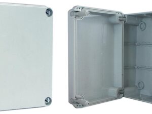 <div class="product-description">IP67 ADAPTABLE BOX IK10; Body Colour:Grey; Enclosure Material:ABS; Enclosure Type:Multipurpose; External Depth - Imperial:5.31"; External Depth - Metric:135mm; External Height - Imperial:15.75"; External Height - Metric:400mm; External Width - Imperial:11.81"; External Width - Metric:300mm; IP Rating:IP67; NEMA Rating:-; No. of Switch Holes:-; Product Range:Europa PB Adaptable Boxes</div><br><div class="product-features">Features quick turn screws and hinged lid</div>
