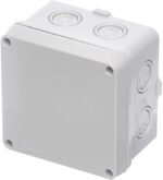 <div class="product-description">IP67 JUNCTION BOX; Body Colour:Grey; Enclosure Material:Thermoplastic; Enclosure Type:Junction Box; External Depth - Imperial:2.76"; External Depth - Metric:70mm; External Height - Imperial:4.33"; External Height - Metric:110mm; External Width - Imperial:4.33"; External Width - Metric:110mm; IP Rating:IP67; NEMA Rating:-; No. of Switch Holes:-; Product Range:Europa IP Junction Boxes</div><br><div class="product-features">Terminals not included</div>