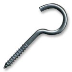 <div class="api-description">Single Thread Screw Hooks used in many applications as a hanging hook for storage accessories. Drilling a pilot hole is advisable.</div><br><div class="product-description">SCREW HOOK
