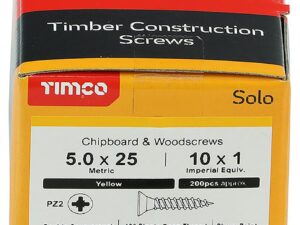 <div class="api-description">A single thread woodscrew mainly used in various types of timber and man-made boards or into masonry with the use of a plastic plug.</div><br><div class="product-description">WOODSCREW PZ2 CSK ZYP - 5.0X25MM (PK200)</div><br><div class="product-features">Driver Bit Size: PZ2</div>