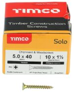 <div class="api-description">A single thread woodscrew mainly used in various types of timber and man-made boards or into masonry with the use of a plastic plug.</div><br><div class="product-description">WOODSCREW PZ2 CSK ZYP - 5.0X40MM (PK200)</div><br><div class="product-features">Driver Bit Size: PZ2</div>