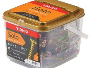 <div class="api-description">A single thread woodscrew mainly used in various types of timber and man-made boards or into masonry with a plastic plug.</div><br><div class="product-description">WOODSCREW CSK - ZYP 5X70MM (TUB 375)</div><br><div class="product-features">Thread Coverage: Fully Threaded</div>