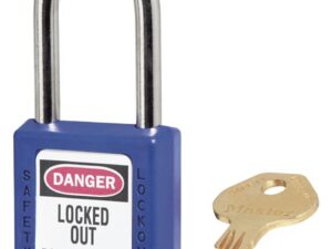 <div class="api-description">The Master Lock No. 410BLU Zenex™ Thermoplastic Safety Padlock features a 1-1/2in (38mm) wide plastic blue body and a 1-1/2in (38mm) tall