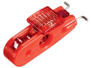 <div class="api-description">Miniature circuit breaker lockout designed to fit most modern single pole miniature circuit breakers. Manufactured from strong nylon