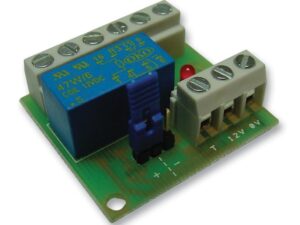 <div class="api-description">The transistorised version of the Junior Handy Little Relay 12V module is designed to allow low current signal outputs from the Control Equipment to actuate the relay without overloading the signal circuits. The trigger voltage may be from +5V to +15V with an approximate current drain of 4mA.</div><br><div class="product-description">TRANSISTORISED JUNIOR HANDY RELAY</div><br><div class="product-features">Dimensions (WxHxD): 35x14x33mm</div>