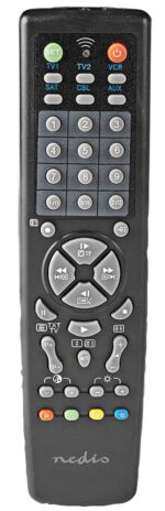 <div class="api-description">A universal remote control that combines 10 devices into 1 remote. It's easy to install and suitable for more than 250 brands.</div><br><div class="product-description">UNIVERSAL REMOTE CONTROL 10 IN 1</div><br><div class="product-features">Requires 2x AAA (not included)</div>